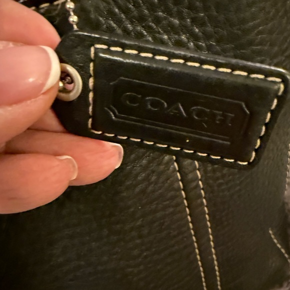 COACH CHELSEA Vintage (F10892) Pebbled Leather Tote Bag Black EUC - Picture 13 of 16